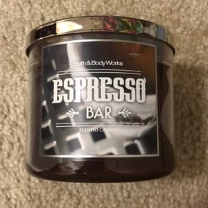 Bath and body works espresso 3 wick candle